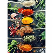 1 件无框现代烹饪香草香料寿司用具勺子墙面艺术海报帆布画奢华艺术品海报印刷家居厨房装饰植物