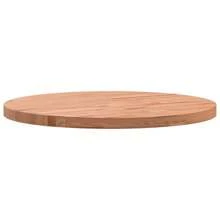 Solid Beech Wood Round Dining Table 50x2.5 Cm Durable Natural Finish Ideal For Home And Kitchen - Brown - View 4