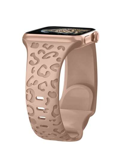 Unbeinst 1 pieza Correa de reloj de silicona suave con estampado de leopardo, compatible con Ultra Series 10, 9, 8, 7, SE, 6, 5, 4, 3, 2, 1