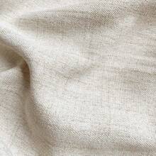 1pc Faux Linen Kitchen Short Curtain, Semi-Sheer Privacy Protecting Petite Window Drape, Linen Texture Pattern, Minimalist Bedroom Curtain - Beige - View 4