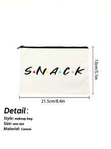 个性化名字化妆包，朋友主题，生日礼物，新娘送礼会礼物，单身派对礼物，准新娘礼物，婚礼礼物，订婚礼物，伴娘礼物，化妆包，旅行洗漱包，化妆袋，送给她的生日礼物，母亲节礼物，拉链零食袋，铅笔盒，结婚礼物 - 白色 - 查看 11