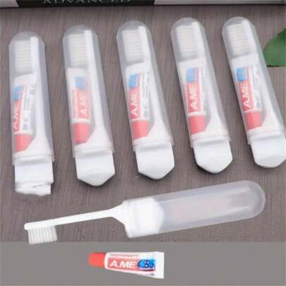 1/3/6 Packs Of Portable Folding Toothbrushes With Soft Bristles: Compact Design For Easy Storage - Suitable For Adults, Travel, And Camping