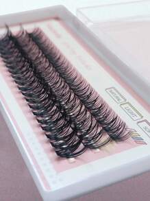 SACKVIS 60 piezas Pestañas con efecto de volumen en racimos de pestañas falsas de mink 40D 0.07C con rizado, de 12-14-16mm, para un aspecto natural 3D, extensiones de pestañas individuales DIY - C - Ver 7