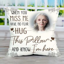 1pc Personalized Photo Pillow Cover - Soft Printed Cushion Cover For Mother's Day, Father's Day, Thanksgiving, Teacher's Day - Single Side Printing Customized Unique 2 Photo Combination Pillow Cover - Ideal Gift For Family, Friends And Yourself Love, Soft Custom, Unique,