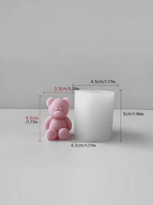 3 件 3D 泰迪熊硅胶模具，DIY 蜡烛制作，蜡工艺，肥皂制作，适用于家居装饰、壁炉、房间、客厅、中心装饰、办公室、节日礼物、情人节礼物 - 白色 - 查看 10