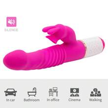 Thrusting Dildo Sucking Rabbit Vibrators For Women, G Spot/Anal Vibrator 10 Thrusting Vibrating And 3 Sucking Modes 3 In 1 Adult Sex Toys Rechargeable Massagers Tools For Personal Full Body Relaxation With 7 Vibrating Modes Rabbit Vibrator Clitoris Sucker Vibrator Thrusting Vibrator For Women Pleasure Sex Thrusting Dildo Women Silicone Waterproof Vibrator For Women Couples