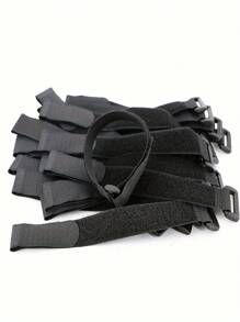 10 pezzi/30 pezzi/50 pezzi Fascette riutilizzabili con chiusura a gancio e anello, fermacavi in nylon per organizzare fili elettrici, cavi e soluzioni di stoccaggio