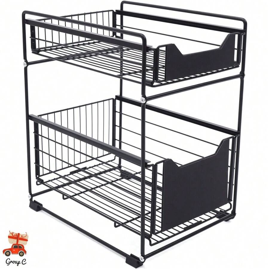 Under Kitchen Sink Shelf Storage Bathroom Cupboard Rack Cabinet Organiser Holder - 1 - View 1