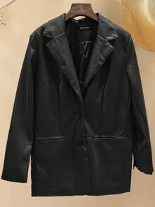 Chaqueta suelta para mujer, top ancho suelto que estiliza, chaqueta de talla media a larga, chaqueta