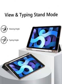 1pc Personalized Photo & Text Customized IPad Protective Case, Compatible With IPad, Customizable Family, Couple, Parent-Child Photos Printed On TPU Silicone Full-Body Protective Anti-Fall Anti-Slip Case, Delicate Pattern Design With Pencil Slot, Support Auto Sleep/Wake Cover - Green - View 7