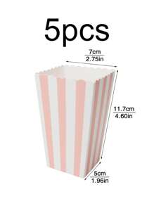 5 szt./10 szt. pojemników na popcorn, uchwyty na przekąski popcorn, torebki na popcorn, odpowiednie na imprezy i do kina, dekoracja urodzinowa na karnawał