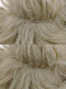 alicegarden 1 bộ tóc giả xoăn tổng hợp chịu nhiệt màu vàng dài 16 inch bện toàn bộ, trông tự nhiên như thật. - Vàng - Xem 8