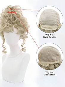 alicegarden 1 bộ tóc giả xoăn tổng hợp chịu nhiệt màu vàng dài 16 inch bện toàn bộ, trông tự nhiên như thật. - Vàng - Xem 9