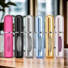 6 Packungen nachfüllbarer Parfümflasche Reisegröße Mini Zerstäuber Nachfüllbare Flasche für Herren Damen Aluminiumlegierung Wiederaufladbarer Taschenspender Kölner Zerstäuber 5ml