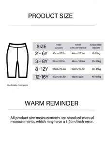 1 quần legging ngắn in họa tiết sọc dọc màu trơn cho trẻ em - Nhiều màu - Xem 10
