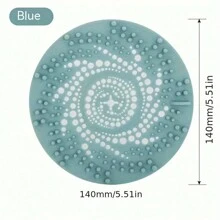 1pc Hair Catcher Shower Drain Covers Protector, Silicone Bathtub Hair Stopper, Drain Mat, Shower & Tub Drain Protector, Easy To Install And Clean Suit For Bathroom Tub Shower And Sink Home Bathroom Decor Fall Decor Back To School - Multicolor - View 9