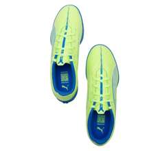 Puma 男式足球鞋 ULTRA 5 PLAY TT，模压鞋钉室内球场成人足球鞋，TT 模压鞋钉 - 青蘋綠-白-藍色 - 查看 4