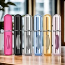 6 Packungen nachfüllbarer Parfümflasche Reisegröße Mini Zerstäuber Nachfüllbare Flasche für Herren Damen Aluminiumlegierung Wiederaufladbarer Taschenspender Kölner Zerstäuber 5ml