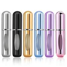 6 Packungen nachfüllbarer Parfümflasche Reisegröße Mini Zerstäuber Nachfüllbare Flasche für Herren Damen Aluminiumlegierung Wiederaufladbarer Taschenspender Kölner Zerstäuber 5ml