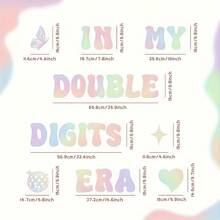 In My Double Digits Era Banner Glitter Popular Birthday Decorations Banner For Birthday Party Decorations Hot Laser Birthday Banner