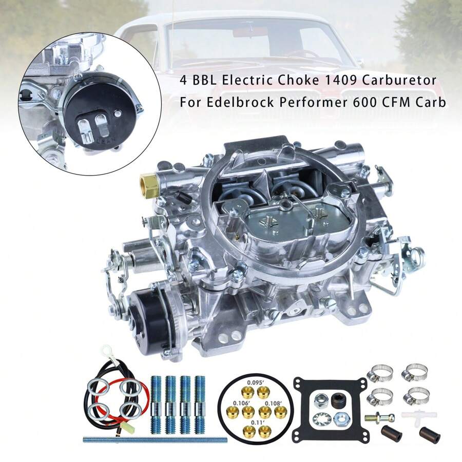 4 BBL Electric Choke 1409 Carburetor For Performer 600 CFM Carb - Silver - View 1