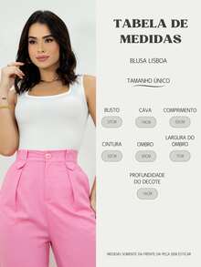 Basic Women's Casual Tank Top Plain Blouse - Apagado - Ver 4