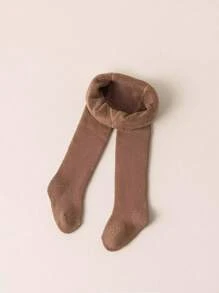 1 Pair Children's Warm & Breathable Tights - Thick Soft Terry Cloth, Stretchy Fitted, Autumn/Winter