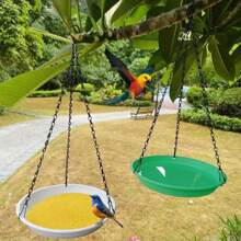 Outdoor Bird Bath, New Hanging Bird Feeder & Birdbath For Balcony, Garden, Yard, Dual Use Design, 2-In-1 Bird Feeding & Bathing, Decor For Garden & Villa, Hang On Tree Or Stand, Birdwatching, Multi-Color Available