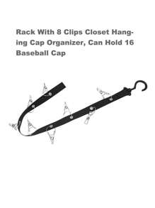 1/2/3pcs A Multi-Colored Hat Storage Organizer For Men And Women, Rack With Multiple Clips Closet Hanging Cap Organizer, 16 Baseball Cap Rack, For Closets And Cabinet Doors