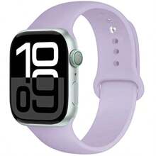 1 Stück Silikon Sport Armband kompatibel mit Apple Watch Bändern 38mm 40mm 41mm 42mm 44mm 45mm 46mm 49mm für Frauen Männer, weiches wasserdichtes Armband kompatibel mit Apple Watch Series 10 9 8 7 6 5 4 3 2 1 SE Ultra