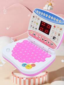 1pc Children's Early Education Tablet Learning Machine, Simulated Laptop With Display Screen, Educational Computer & Music Storytelling Device, Christmas Gift For Boys And Girls