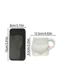 1 件陶瓷咖啡杯带碟、马克杯、茶杯、水杯、水瓶、家庭厨房装饰、家居装饰、餐厅、客厅、适合户外、婚礼、派对、礼物、圣诞节、生日、周年纪念、午餐盒、便当盒、返校 - 彩色 - 查看 3