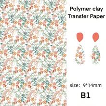 Polymer Clay Water Transfer Paper Fruit Flower Marble Transfer For Polymer Clay, Magic Transfer Paper For Polymer Clay Jewelry Earring Making Stickers