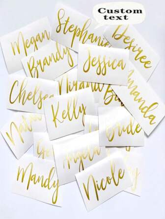Personalized Name Stickers, Customized Letter Glass Cups, Bridesmaid Invitations, Wedding Favors