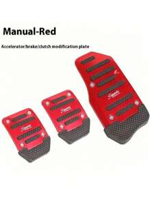 3pcs/Set, Car Non-Slip Pedal, Accelerator Brake Clutch Pedal, Car Striped Pedal, Decorative Panel, Car Interior Supplies, Car Accessories Accessories For Car Car Interior Accessories Set