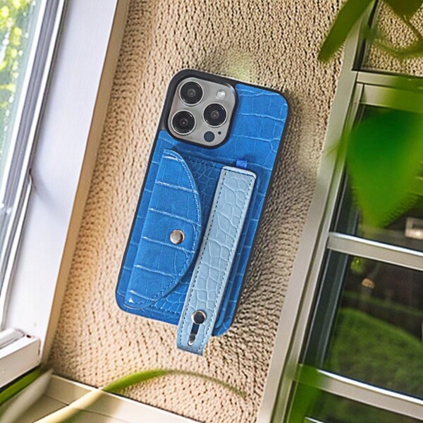 Crocodile Multifunctional Phone Case Card Holder Compatible With Apple 13/14/15/IPhone 14 Pro Max/15 Pro, Can Be Used As Stand & Card Holder