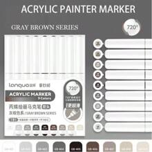 9/126 pièces Stylos de peinture acrylique vibrants - Embouts de brosse doux, à base d'eau, séchage rapide, pouvant être mélangés et résistants à la lumière - Idéal pour la peinture sur canevas, pierres, bois, verre, céramique, tissu, DIY, Halloween et idées de cadeaux de Noël pour la rentrée scolaire