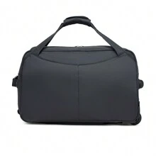 55L Foldable Trolley Travel Bag Large Capacity 2 Wheeled Rolling Duffel Lightweight Carry-On Hand Luggage Collapsible Weekender Bag With Telescopic Handle - 深灰色 - 查看 11