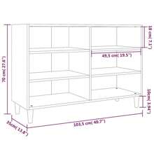 Stylish Brown Oak Look Sideboard Storage Cabinet 10350x700 Mm Wooden Furniture Piece - 棕色 - 查看 5