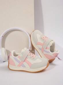 Calçados esportivos para meninas, calçados para caminhada infantil, tênis casuais infantis, sapatos versáteis antiderrapantes de princesa, adequados para todas as estações