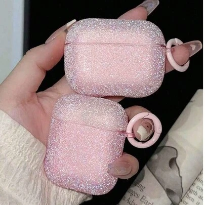 1 个粉色水钻耳机盒，适用于 Ap1/Ap Pods2/Pods3/Pods Pro/Pods Pro2