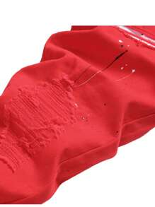 Men's Slim-Fit Jeans Red Ripped