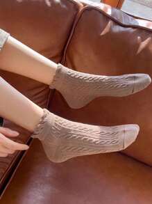 6pairs/Set Sporty Long Tube Socks Crew Socks - Multicolor - View 4