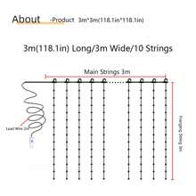 1 Piece Indoor Curtain LED String Lights, Multicolor Warm Light, 8 Modes, USB Powered, Bedroom, Outdoor, Holiday Party, Valentine's Day, Decor Birthday - Multicolor - View 3