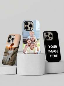 1 st. Aangepaste 2-in-1 fototelefoonhoesje, aangepaste afbeelding telefoonhoesje, koppels/vrienden/familie foto ontwerp, iPhone telefoonhoesje, aangepaste foto gepersonaliseerde schokbestendige telefoon beschermhoes, huisdier foto telefoonhoesje, geweldig cadeau voor vrienden, klasgenoten, familie, vriendin, vriend, compatibel met iPhone 11/12/13/14/15/16 Pro Max