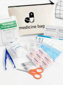 1pc herbruikbare canvas tas, modieuze canvas cosmetische tas, draagbare reis toilettas met rits, reis organizer tas, cosmetische tas, toilettas, pennenetui met rits, EHBO-tas, reis medicijn opbergtas