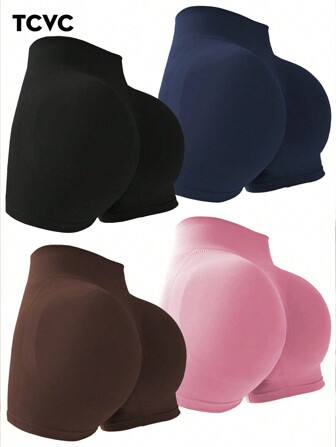 TCVC Shorts deportivos de yoga para mujer, amigables con la piel y versátiles, con alta elasticidad con control y elevación del abdomen, aptos para yoga interior/exterior y uso casual