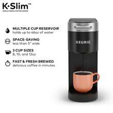 K- Slim Single Serve  Pod Coffee Maker, MultiStream Technology, Black - 1 - View 4