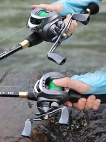 SOUGAYILANG Basic/Lightweight Portable Fishing Rod Combo, Includes Telescopic Fishing Rod, 8.1:1 Baitcast Reel, Colorful PE Braided Fishing Line, And Soft/Hard Baits, Suitable For Freshwater And Saltwater Fishing - Grey - View 10