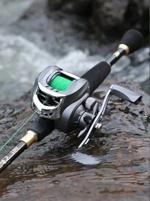 SOUGAYILANG Basic/Lightweight Portable Fishing Rod Combo, Includes Telescopic Fishing Rod, 8.1:1 Baitcast Reel, Colorful PE Braided Fishing Line, And Soft/Hard Baits, Suitable For Freshwater And Saltwater Fishing - Grey - View 9